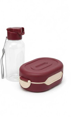 RASESVARI KIDS LUNCH BOX & WATER BOTTLE(MAROON) 2 Containers Lunch Box(1 L)
