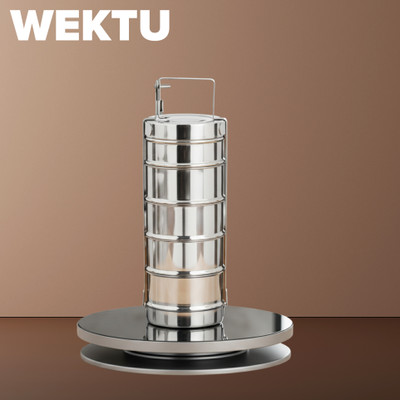 WEKTU Premium Stainless Steel Lunch Box/5Container/Tiffin/Food Grade/1PC/45 5 Containers Lunch Box(1500 ml)