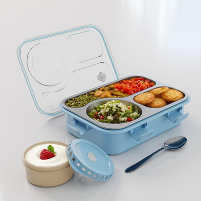 CEOXED stainless steel lunch box 3 Containers Lunch Box(750 ml, Thermoware)