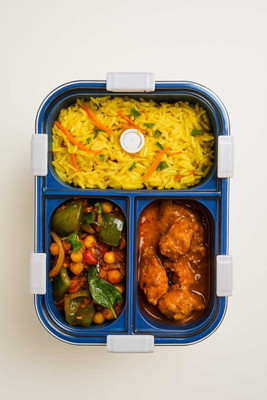 VedicThreads 3 COMPARTMENT LUNCH BOX 1 Containers Lunch Box(1000 ml)