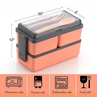 Flagcart Rectangular Classy 3 Section With 1 Spoon & 1 Fork 3 Containers Lunch Box 3 Containers Lunch Box(1500 ml)