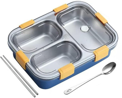 Masox Store Lunch Box for School, Office | BPA Free Stainless Steel Dishwasher Safe Box K4 1 Containers Lunch Box(350 ml, Thermoware)