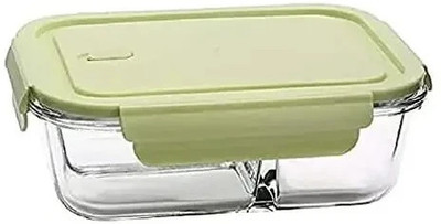 Jyot Creation FoodSafe 2 Compartment Glass Lunch Box with Break Free Detachable Lock 1 Containers Lunch Box(1000 ml)