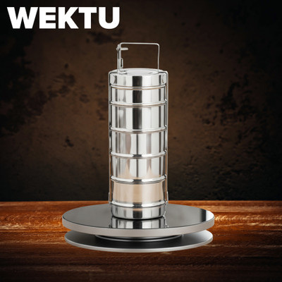 WEKTU Premium Stainless Steel Lunch Box/5Container/Tiffin/Food Grade/1PC/39 5 Containers Lunch Box(1500 ml)