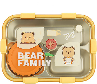 Ajaars singal Layer Bento Lunch Box with Cutlery S 2 Containers Lunch Box(1000 ml, Thermoware)