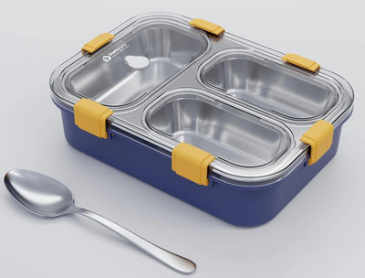QUALITY-99 3 Compartment Stainless Steel Insulated Lunch Boxes for Boys/Girls/School/Office 3 Containers Lunch Box(750 ml, Thermoware)