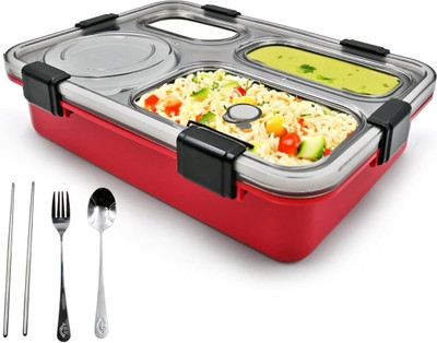 Sshop Tokyo Buffet-Red 1 Containers Lunch Box(800 ml, Thermoware)