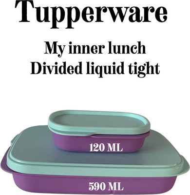 TUPPERWARE My inner lunch 590 ml 120 ml air tight microwave safe pack of 2 2 Containers Lunch Box(710 ml, Thermoware)