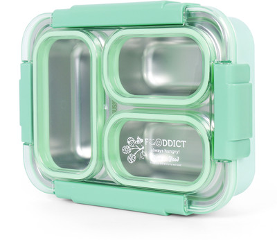 SAEKOS Fun Feast Bento Box 3 Containers Lunch Box(710 ml, Thermoware)