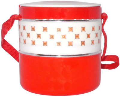 ENINE Tiffin Set of 1, 2 CONTAINERS Lunch Box | Multi Layer Stainless Steel 2 Containers Lunch Box(300 ml)