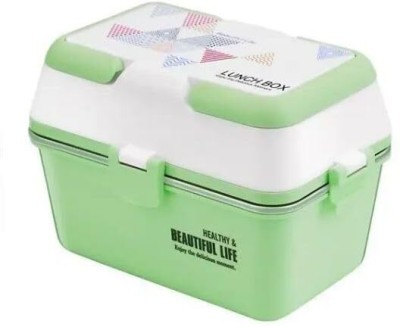 Luxafare Stainless Steel Leakproof 2 Compartment Lunch Box, Insulated Tiffin Box, 1 Containers Lunch Box(1000 ml)