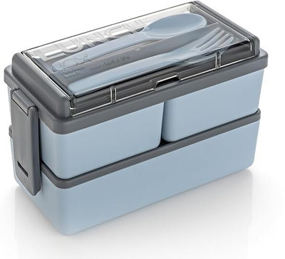 gdbrothers Double Decker Plastic Lunch Box | 3 Detachable Compartments 3 Containers Lunch Box(1400 ml)