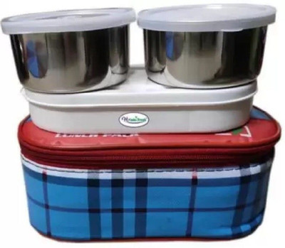 JVBRANGI Steel, Plastic 3 Containers Lunch Box (750 ml) Style 3 3 Containers Lunch Box(750 ml, Thermoware)