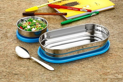 Analog Kitchenware Oval Shape Kids/Adults/School/Office/College 2 Container Tiffin/Lunch Box 2 Containers Lunch Box(1200 ml)
