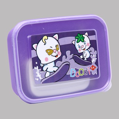 Fit N Fame It Square Please Lunch Pack for Office & School Use | Purple 1 Containers Lunch Box(300 ml)