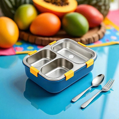Colorbee Portable 3-Section Stainless Steel Tiffin Box for Eco-Friendly Living 3 Containers Lunch Box(750 ml, Thermoware)