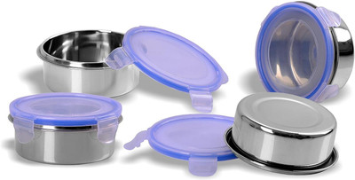 Shopsidex Airtight & Leak Proof L&L Containers 300 Ml, 10.2Cm Dia, Pack Of 4 Pc, Beige 4 Containers Lunch Box(300 ml, Thermoware)