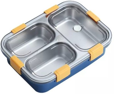 SITOVI Lunch Box 3 Compartment Leak-Proof BPA Free Stainless Steel with Spoon 1 Containers Lunch Box(1100 ml)