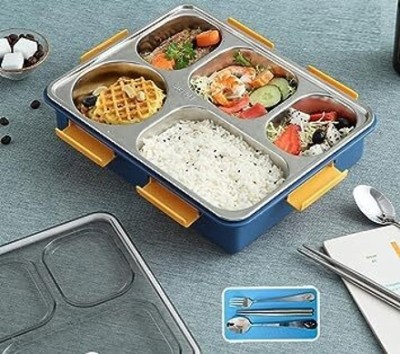 Mt hub 5 Grid Insulated Stainless Steel Lunch Box 5 Containers Lunch Box(1280 ml, Thermoware)
