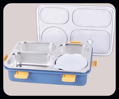 Kello Stainless Steel Airtight Leak Proof Tiffin Box with Mini Container Inside A130 4 Containers Lunch Box(800 ml, Thermoware)