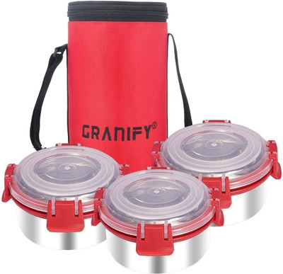 Granify container airtight box 3 Containers Lunch Box(350 ml)