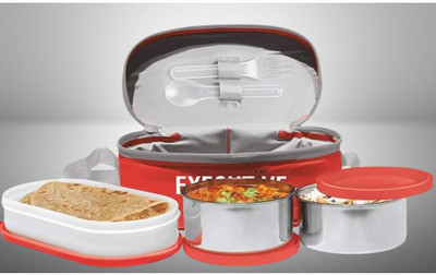 IDEAL PRIME SS2 LB_940 3 Containers Lunch Box(1000 ml, Thermoware)