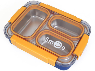 infinitystore Stainless Steel Lunch Box – 3-Compartment Bento Box for Teens & Adults 1 Containers Lunch Box(710 ml)
