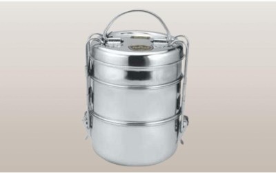 Ambit stainless steel tiffin box 3 silver -1200 ml_023 3 Containers Lunch Box(1200 ml)