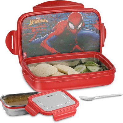 JAYPEE STEELTEK SpiderMan Print Lunch Box for School Kids, Gifting and Multi Use 1 Containers Lunch Box(900 ml)