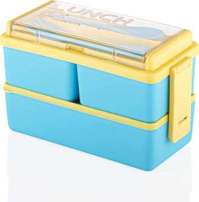 FEEDNIX 3 Section With 1 Spoon & 1 Fork 3 Containers Lunch Box (1500 ml) 3 Containers Lunch Box(1500 ml)