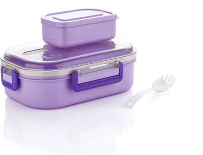 ARCYU Lunch Box with Spoon and Office School Collage 2 Containers Lunch Box(1000 ml)