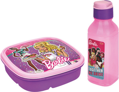 Pratap Fun time Easy(Hungry Kya easy + Fun 300 ml) Barbie 2 Containers Lunch Box(600 ml)