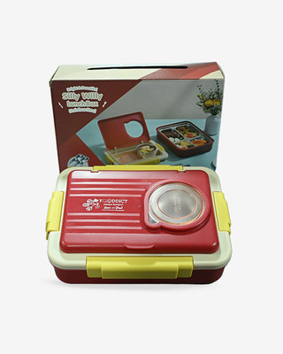 Bunny Knocks Lunch Box Portable Compartments Meal Multi-layer for Office & School Food Grade 1 Containers Lunch Box(1000 ml)