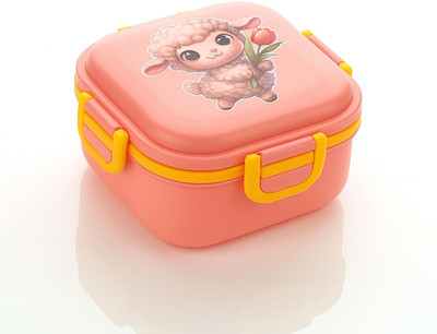 Machak Plastic lunch peach-1 1 Containers Lunch Box(800 ml)