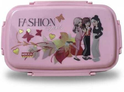 Shraddha Pink Fashion Girls Theme Plastic Lunch Box For Kids 1 Containers Lunch Box(2 L)