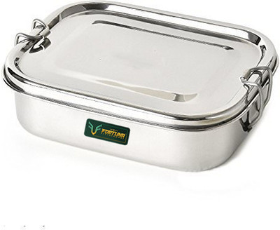 FORTUNA KITCHENWARE Rectangle Lunch Box/Food Pack, High Polish 1 Tier Tiffin Box for School & Office 1 Containers Lunch Box(450 ml)
