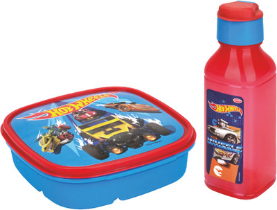 Pratap Fun time Easy(Hungry Kya easy + Fun 300 ml) Hot Wheels 2 Containers Lunch Box(600 ml)