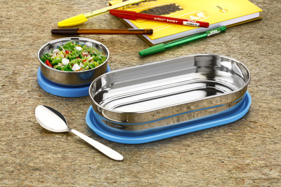 SMART LUNCH BOX OVAL 2 Containers Lunch Box(500 ml)