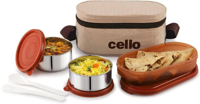 cello Lunch Box with Jacket 3 Containers Lunch Box(830 ml, Thermoware)