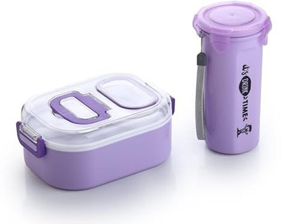 Zintargo Wow combo 800 ml capacity Lunch box with 400 ml capacity bottle for kids, 1 Containers Lunch Box(2 ml)