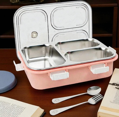 Colorbee Stainless Steel Lunch Box with Leakproof Design and BPA-Free Build 3 Containers Lunch Box(750 ml, Thermoware)