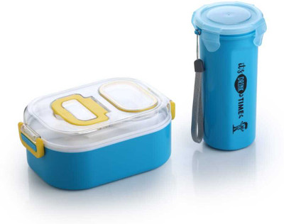 RTENTER 3-in-1 Premium Lunch Box Set for Kids & Adults Water Bottle(Blue) 1 Containers Lunch Box(800 ml)