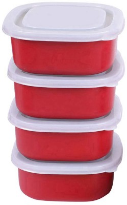 AN Enterprises Stainless Steel, Polypropylene Utility Container  - 350 ml(Pack of 4, Red)