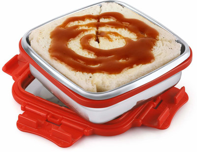SIDDIVINAYAK CREATION Square Stainless Steel Lunch Pack for Office & School Use 1 Containers Lunch Box(330 ml, Thermoware)