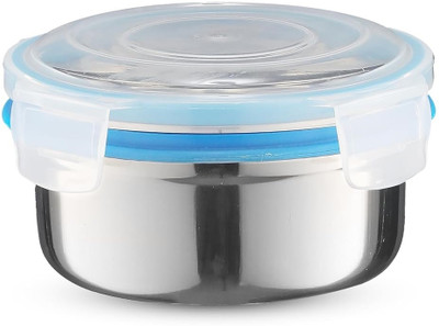 BLAL Lock & Lock Stainless Steel With Plastic Lid Container 450Ml & 650Ml Blue 2 Containers Lunch Box(1000 ml)