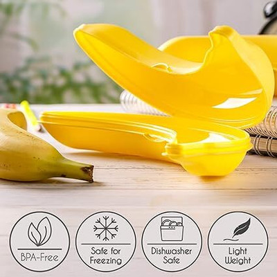 lanellie Banana Food Storage Containers 1 Containers Lunch Box(300 ml)