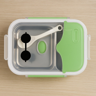 Niloni Funky Face Lunch Box 3 Containers Lunch Box(1100 ml, Thermoware)