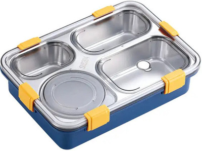 VSELL Quality Stainless Steel Insulated Lak Proof Lunch Box for Adults and Kids 4 Containers Lunch Box(900 ml, Thermoware)