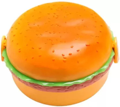 Rockjon Burger Shape with 3 Layer 4 Compartments & 2 Spoons 3 Containers Lunch Box 3 Containers Lunch Box(500 ml)