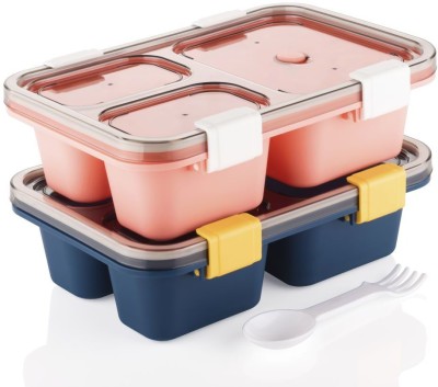 FEBWELL Lunch box With 3 SECTION Food Tiffin Lunch Box PACK 2 (1300 ml) 1 Containers Lunch Box(1300 ml)